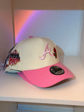 NEW ERA ATLANTA. PINK-WHITE ROSE DESING