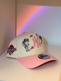 NEW ERA NY. PINK-WHITE ANGELS DESING